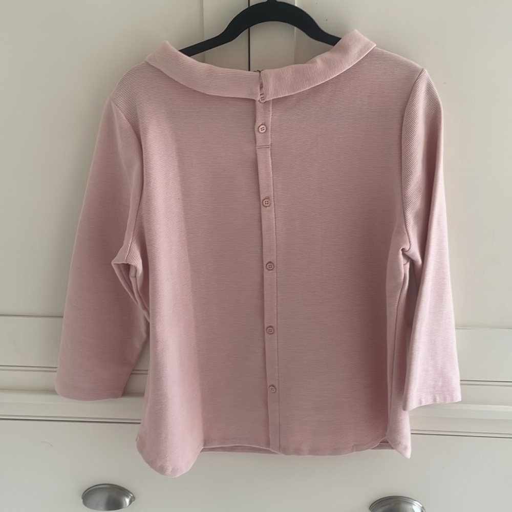 Talbot’s Petal Pink 3/4 Sleeve Top - Picture 4 of 10
